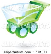 Green Shopping Cart Web Icon