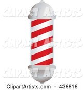 White and Red Barbers Pole