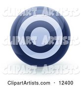 Blue Bullseye Target Circle Icon Internet Button