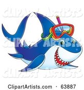 Happy Blue Snorkeling Shark