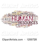 Human Resources Word Collage on White