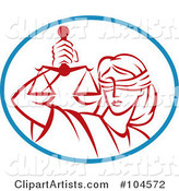 Legal Blind Justice and Scales Logo