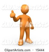 Orange Person Giving the Thumbs up