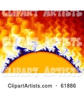 Solar Storm Fractal Background with Curling Gasses and Heat