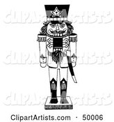 Soldier Nutcracker in Black and White