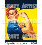 We Can Do It! Rosie the Riveter Without Text, Facing Right