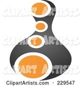 Abstract Black and Orange Logo Icon - 1