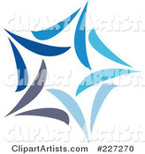 Abstract Blue Star Logo Icon - 5
