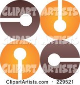 Abstract Brown and Orange Logo Icon - 2