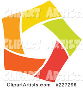 Abstract Orange, Green, Red and Yellow Star Logo Icon - 4