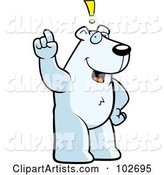 An Exclaiming Polar Bear