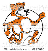 Athletic Cheetah Running in a Circle