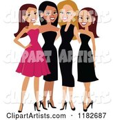Beautiful Diverse Ladies in Formal Dresses