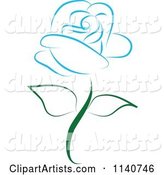 Beautiful Single Blue Rose 2