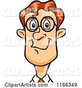 Bespectacled Red Haired Business Man Avatar