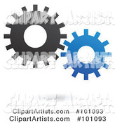Black and Blue Mechanical Gears