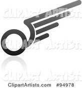 Black and Gray Wing Logo Design or App Icon - 3