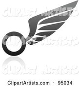 Black and Gray Wing Logo Design or App Icon - 6