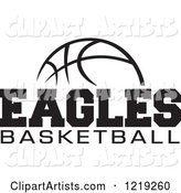 Black and White Ball with EAGLES BASKETBALL Text
