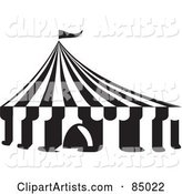 Black and White Big Top Circus Tent