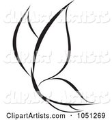 Black and White Butterfly Logo - 1