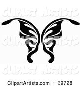 Black and White Butterfly Tattoo Design