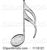 Black and White Music Note