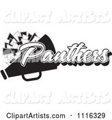Black and White Panthers Cheerleader Design