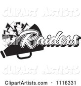 Black and White Raiders Cheerleader Design
