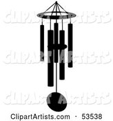 Black Silhouetted Wind Chime