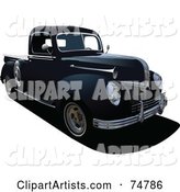 Black Vintage Pickup Truck