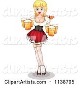 Blond German Oktoberfest Lady with Beer