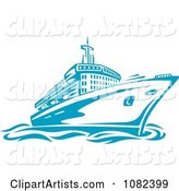 Blue Cruise Ship