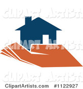 Blue House in an Orange Hand 1