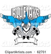 Blue Jays Character School Mascot Logo