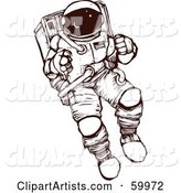 Brown and White Astronaut Exploring in a Space Suit