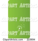 Business Card Design of a Dandelion Seedhead on Green