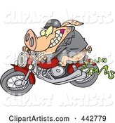 Cartoon Biker Pig