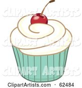 Cherry Topped Cupcake - Version 4