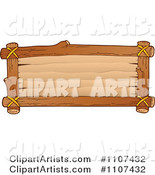Clipart Rectangular Wooden Sign- Royalty Free Illustration