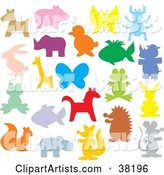 Colorful Animal Silhouettes