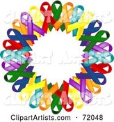 Colorful Awareness Ribbon Wreath