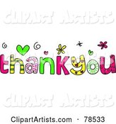 Colorful Thank You Words