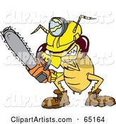 Construction Termite Using a Chainsaw