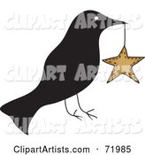 Crow Carrying a Star