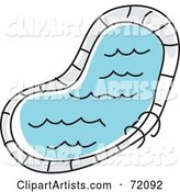 Curved Swimming Pool with Rippling Water