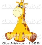 Cute Giraffe Sitting