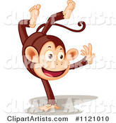 Cute Monkey Doing a Hand Stand 2