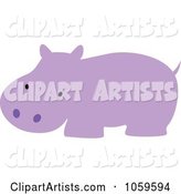 Cute Purple Hippo