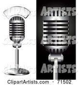 Digital Collage of a Studio Microphones